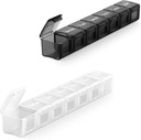 2 Pack Extra Large Pill Organizer, Sukuos Weekly Pill Box, Pill Case, Medicin Organizer til vitaminer, fiskeolier eller kosttilskud