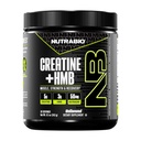 NutraBio Creatine + HMB- Creatine Monohydrate with HMB Powder for Muscle Growth, Increased Strength- 30 Servings (Unflavored)