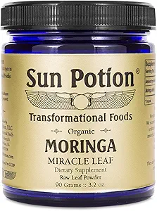 Sun Potion Moringa Leaf Powder - 90 Gram Jar