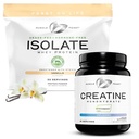 Muscle Feast Creatine + Isolate Bundle: 1 Creatine Powder (Unflavored, 2lb) + 1 Whey Protein Isolate (Vanilla, 2lb) | Premium Supplements, Vegetarian, Gluten Free