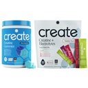 Create Creatine Gummies & Creatine + Electrolytes Bundle - Creatine Monohydrate, NSF Certified for Sport, 90ct Blue Raspberry Gummies + 30ct Variety Stick Packs