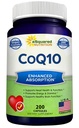 ASquared Nutrition CoQ10 (400mg Max Strength, 200 Kapsler) - High Absorption Vegan Coenzym Q10 Powder - Ubiquinon supplement piller, Ekstra antioxidant CO Q- 10 Enzyme Vitamin tabletter, Coq 10 400 mg