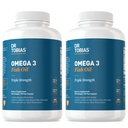 Dr. Tobias Omega 3 Fish Oil 2000mg Triple Strength with 800mg EPA 600mg DHA Per Serving | Fish Oil Omega 3 Supplements for Heart Brain & Immune Support - 360 Softgels (180 Servings)