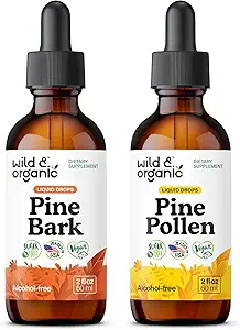 Wild & Organic Pine Bark Tinktur 2 fl oz & Pine Pollen Tinktur 2 fl oz