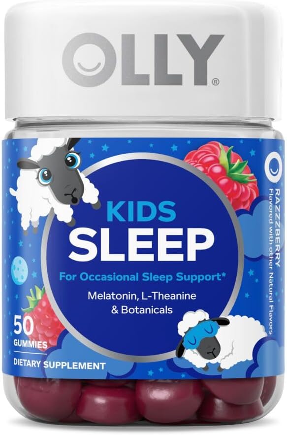OLLY Kids Sleep Gummy, Melatonin, L- Theanine, Kamille, 60 & 50 Greve