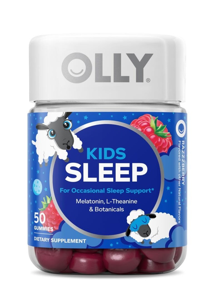 OLLY Kids Sleep Gummy, Melatonin, L- Theanine, Kamille, 60 & 50 Greve