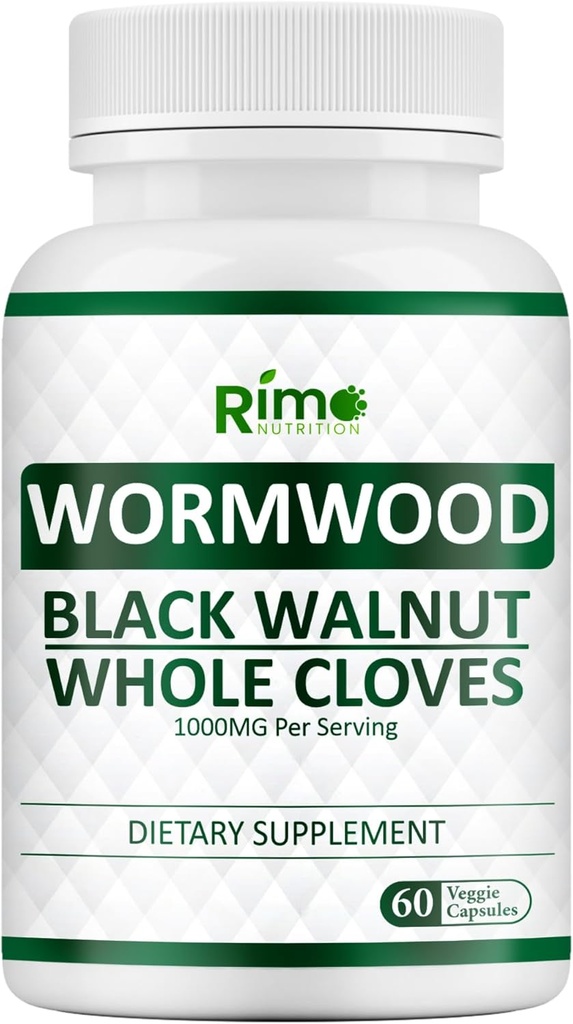 Wormwood Black Walnut Clove Capsules - Cleanse, Detox, Intestinal Guard Formula Supplement for Humans, with Wormwood herb, Black Walnut Extract Combination, 60 Capsules Non-GMO