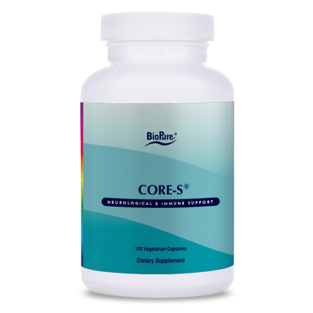 BioPure Core- S Mineral Supplement - Meget biotilgængelige mineraler, vitaminer, aminosyrer, & urter til støtte for ernæringsmæssig vedligeholdelse, Optimér Metabolisme, og fremme samlet velvære - 120 kapsler