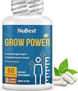 NuBest Grow Power - Calcium Supplement - Magnesium tillæg med vitamin D3, B6, Zink, Phosphorus og Multivitamin til stærke ben, Samlet sundhed for alder 10 + - 1 måned Tilgang