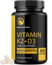 Vitamin D3 K2 5000 IE for immunsystem, stærke knogler og tænder Support