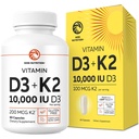 Vitamin D3 K2 5000 IE for immunsystem, stærke knogler og tænder Support