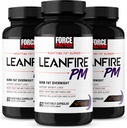 Force Factor LeanFire PM, vægttab piller for kvinder og mænd, Fat Burner og Overnight vægttab piller til at brænde fedt, Boost Metabolisme, og forbedre søvn for utrolige resultater, 60 greve (pakke af 3)