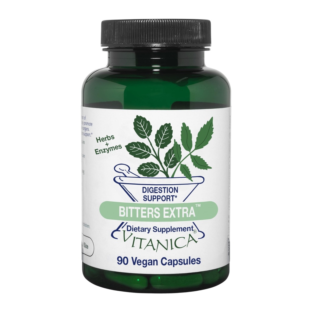 Vitanica Bitters Extra, fordøjelsesstøtte, Vegan, 90 kapsler