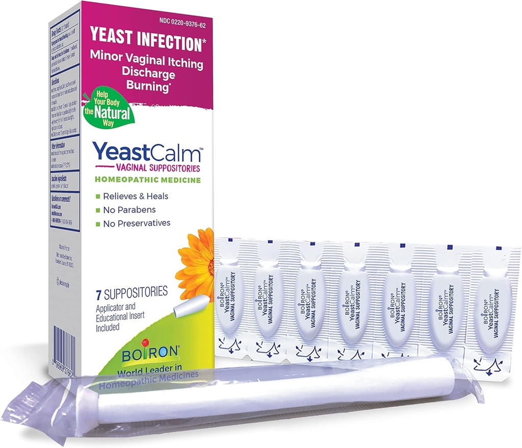 Boiron YeastCall Homøopatiske suppositorier for Gær Infektioner, Burning, Decharge, og Minor Vaginal Kløe - 7 Greve