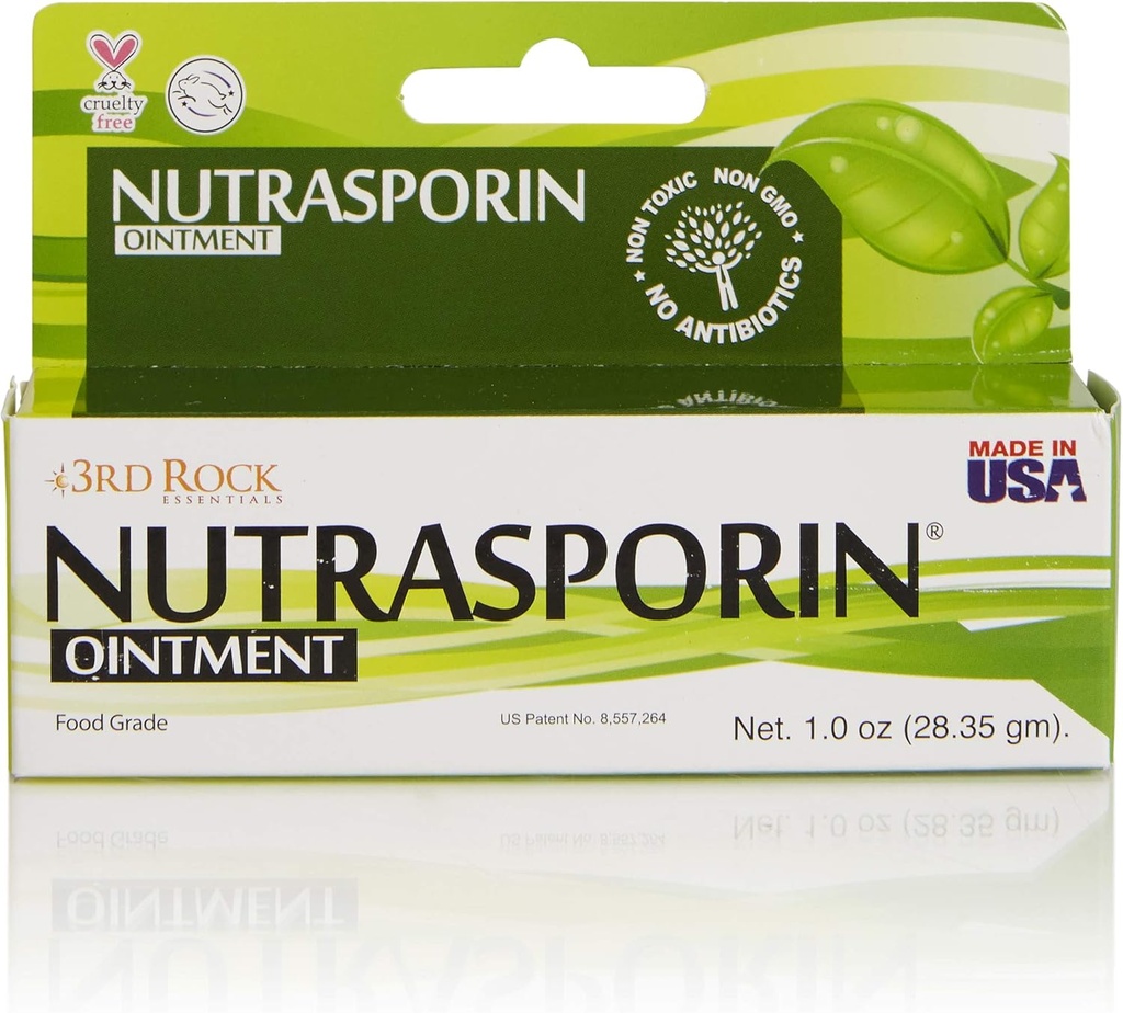 3rd Rock Essentials Nutrasporin Sølv Salve, Toksisk-fri, Petroleum- Gratis, Non- Antibiotic, Førstehjælp, Food Grade Salve, 1.0oz, Pack of 1