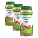 Nature's Bounty Ashwagandha Gummies, 300mg KSM-66 Ashwagandha Extract, Mixed Berry, 60 Gummies (Pack of 3)