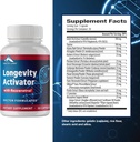 Zenith Labs Longevity Activator Anti- Aging Supplement Kosttilskud, Naturlige Antioxidanter med Resveratrol - Understøtter immunfunktion og sund hukommelse