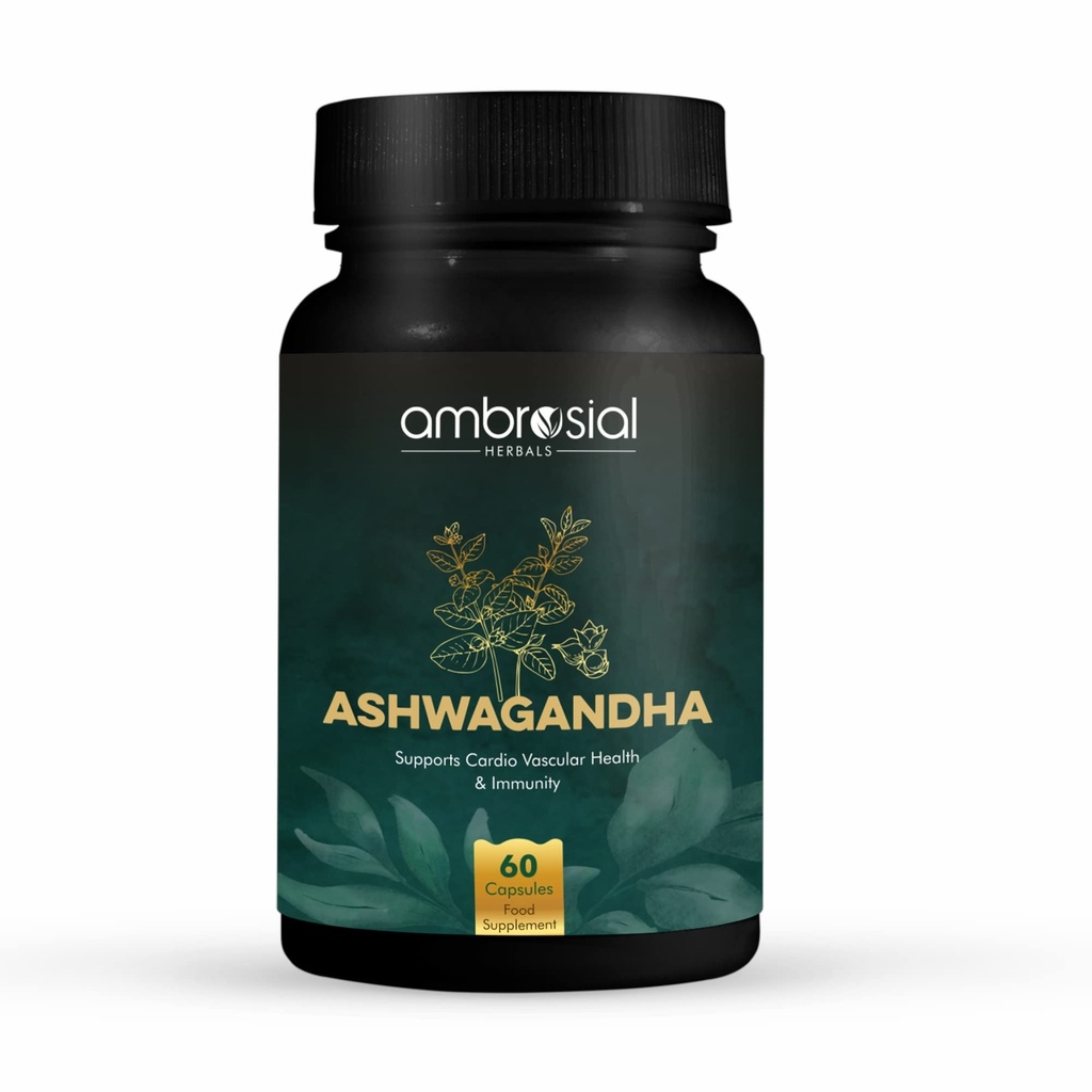 AMBROSIAL Ashwagandha 500mg (Pack of 1-60 Capsules)