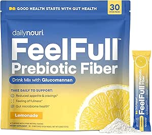 Daily Nouri FeelFull Prebiotic Fiber Drink Mix 124; Understøtter Natural Fullness, Appetit & Cravings Control, Gut & Metabolsk Sundhed