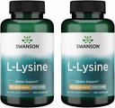 Swanson Free Form L- Lysin - Natural Supplement Fremme Stress Support & Nervesystemet Sundhed - Kan fremme afslapning 500 Milligram 100 Kapsler (2 Pack)