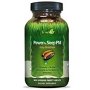 Irwin Naturals Power to Sleep PM - 6mg Melatonin, GABA, Ashwagandha, Valerian Root & L- Theanine Kosttilskud til mænd og kvinder - understøtter afslappende søvn cyklus og afspænding - 60 flydende blød- Gels