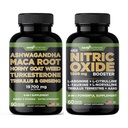 Gade Nutrition Ashwagandha med Maca Root, Horny Geat Weed, Turkesterone, Tribulus Terrestris, Panax Ginseng + nitrogenoxid Booster - Bundle for Energy, Vitality, Performance, Pump