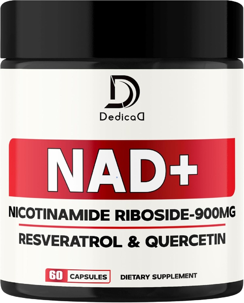 NAD Supplement med Nicotinamid Riboside, Trans- Resveratrol, Quercetin - Cellular Energy & Repair, Vitality, sund aldring - 60 Greve