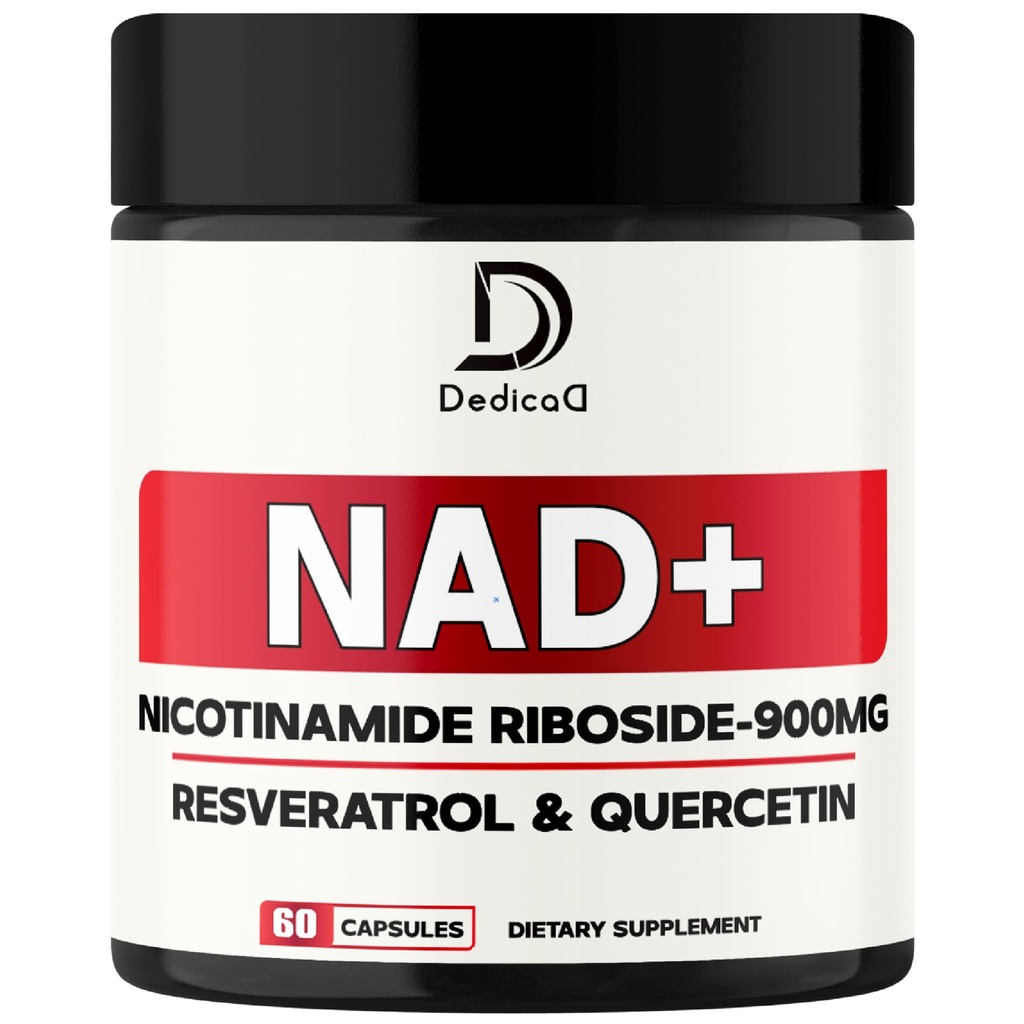 NAD Supplement med Nicotinamid Riboside, Trans- Resveratrol, Quercetin - Cellular Energy & Repair, Vitality, sund aldring - 60 Greve