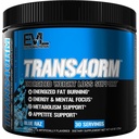 Evolution Thermogen Fat Burning Support Powder Nutrition Trans4orm Fast fungerende energi pulver til støtte hurtig metabolisme vægttab og mental fokus med CLA Carnitin og Alpha GPC - Blue Raz