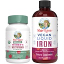 MaryRuth 's Multivitamin Gummies for Women (Cherry & Raspberry) & Iron Liquid Supplement (Berry) - 124; Clean Label Project Verified ® - 124; USDA Organic, Vegan, Non- GMO - 124; Skønhed, Immunitet & Samlet sundhed