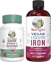 MaryRuth 's Multivitamin Gummies for Women (Cherry & Raspberry) & Iron Liquid Supplement (Berry) - 124; Clean Label Project Verified ® - 124; USDA Organic, Vegan, Non- GMO - 124; Skønhed, Immunitet & Samlet sundhed