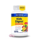 Enzymedica Kids Digest - Chewable Digestive Enzyme Supplement for Kids, Daily Digestion & Gut Health Support, Helps Break Down Fiber, Protein, & Carbs, Fruit Punch Flavor, Sugar Free - 90 Tablets