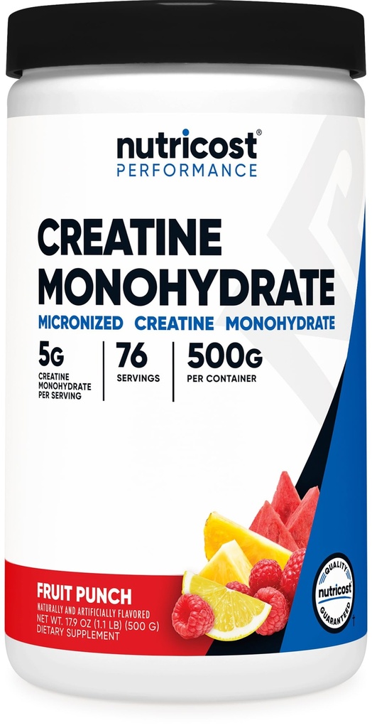 Nutricost Creatin Monohydrat Powder (Fruit Punch, 500 Gram)