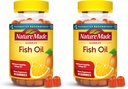 Nature Made Fish Oil Omega 3 Gummies,Omega 3 Fish Oil Supplements,Healthy Heart Support,90 Gummies,45 Day Supply,(Pack of 2)