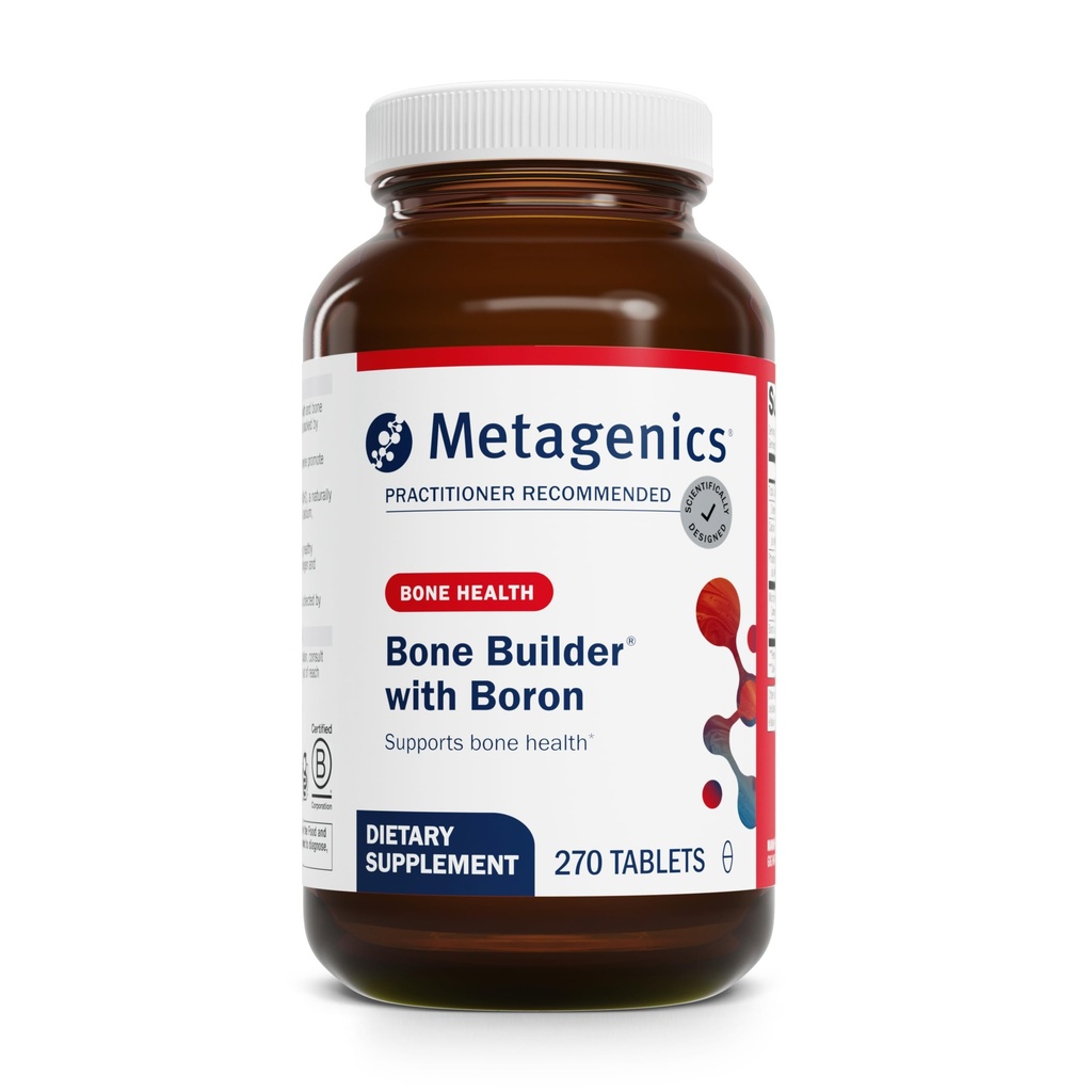 Metagenics Bone Builder with Boron - Mineral Complex with Calcium, Phosphorus & MCHC - Supports Bone Density, Strength & Nerve Health - Collagen & Trace Minerals - cGMP Certified - 270 Tablets