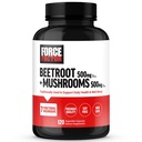 FORCE FACTOR Beetroot + svampe supplement til Great Health, Beet Root Kapsler med 7 Funktionelle Svampe, Lions Mane, Cordyceps, & Mere, Soy Free, Non- GMO, 120 Kapsler
