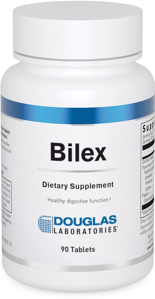 Douglas Laboratories Bilex - Digestive Enzyme Supplement - With Lipase, Papain, Amylase & Ox Bile Extract - Digestive Enzymes for Digestion* - 90 Tablets