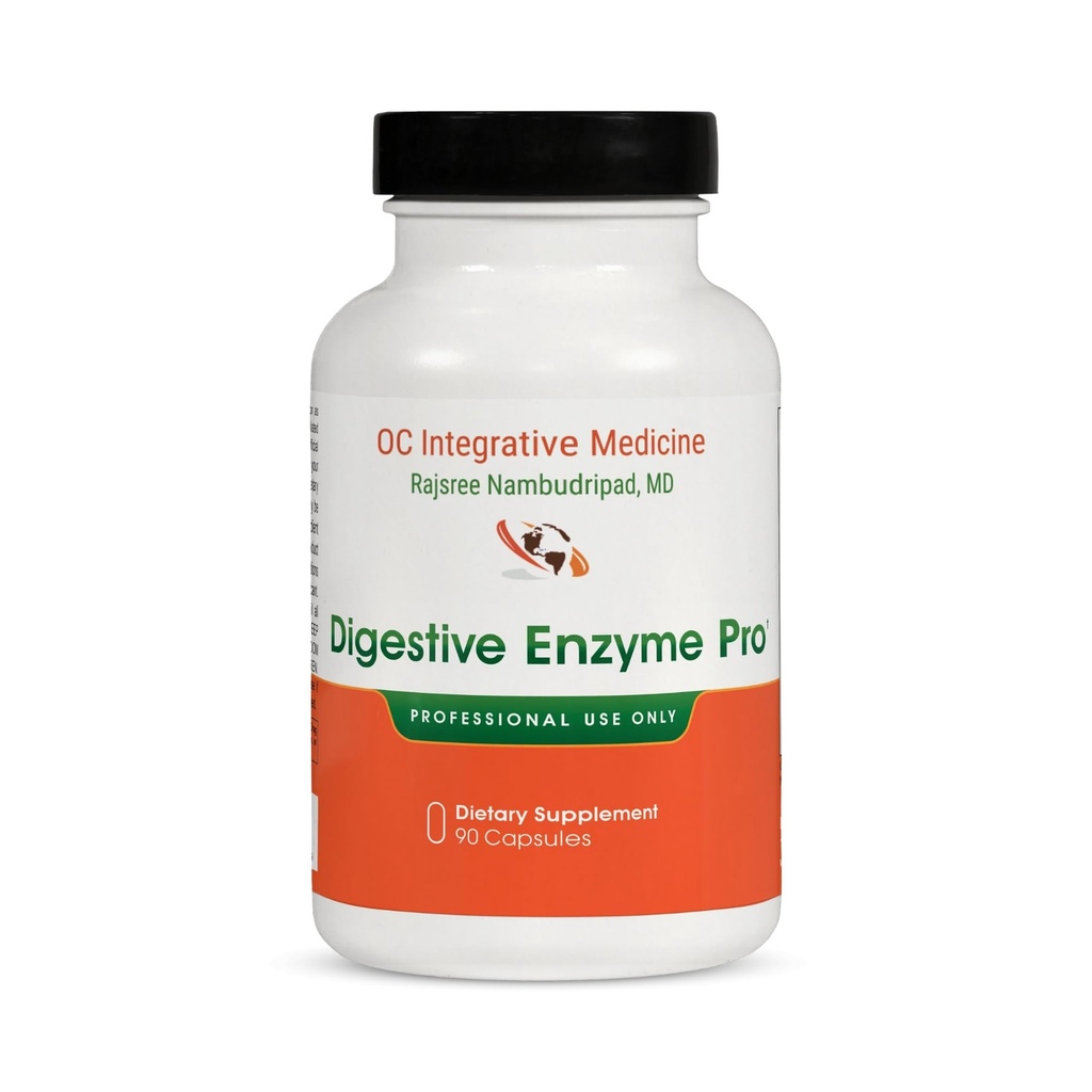 Digestive Enzyme Pro by Dr. Rajsree, MD | Full Spectrum Digestive Enzyme Support for Gas, Bloating & Indigestion | with Betaine, Pepsin, Ox Bile & Pancreatin | 90 Capsules