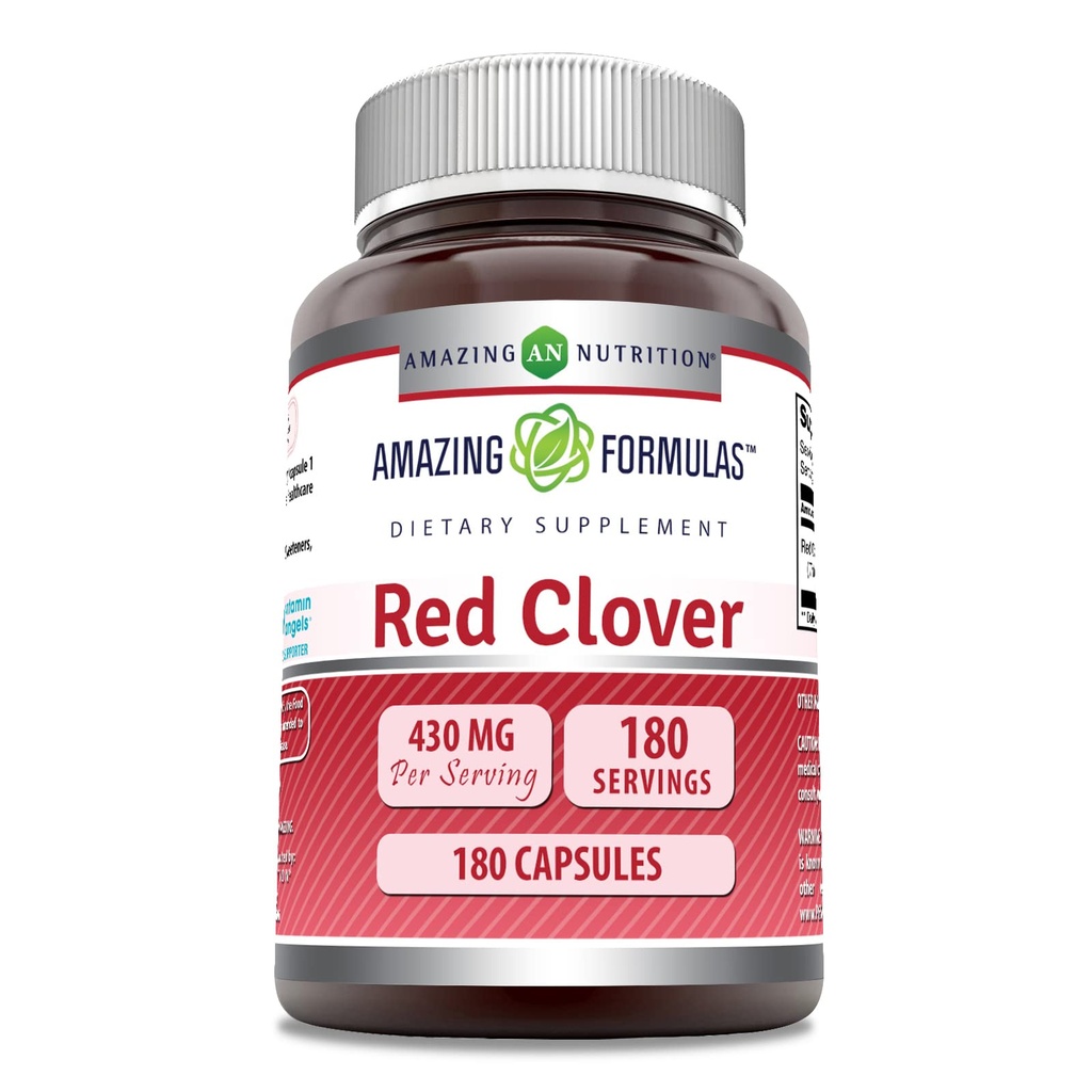 Amazing Formulas Red Clover 430 Mg Supplement Note 124; Kapsler Note 124; Non- GMO Note 124; Gluten- Free