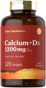 Carlyle Calcium 1200 mg with Vitamin D3 | 120 Softgels | Non-GMO & Gluten Free Supplement for Men and Women | Tahoe Nutritionals