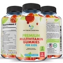 Premium Multivitamin Gummies for Toddlers & Kids - Chewable Essential Daily Vitaminer A, C, D3, E, B6, B12, Biotin - No High- Fructose- Corn- Syrup eller kunstige sødestoffer - 60 Gummies, 30- Day Supply