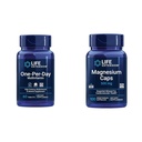 Life Extension One- Per- Day Multivitamin - Pakket med over 25 Vitamin, Minerals & Plant Ekstrakter & Magnesium Caps, 500 mg, Magnesiumoxid, Citrat, Succinat, Heart Health