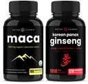 NutraChamps Maca Root Kapsler og koreanske Ginseng Kapsler 2 Pack Bundle
