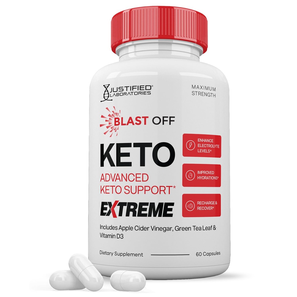Blast Off Keto ACV Extreme Pills 1675MG Keto Support Blend Alternativ til Blastoff Keto ACV Gummies Formuleret med Apple Cider Vinagra Extra Virgin Olivenolie Powder Green Tea Leaf 120 Kapsler