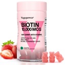 Biotin gummies for hårvækst 10000mcg - Vegansk biotin vitaminer understøtter sundt hår, hud og negle, hår Vitamin Gummy til kvinder & mænd - ikke-GMO, tyggetabletter