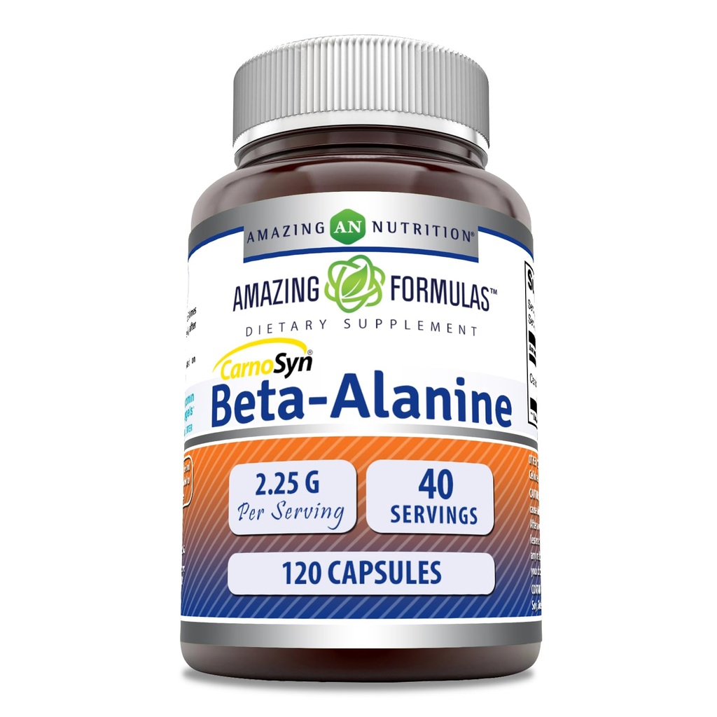 Amazing Formulas Beta Alanine Supplement Note 124; 2250 Mg Per Serving Note 124; 120 Kapsler Note 124; Non- GMO Note 124; Gluten- Free Note 124; Lavet i USA