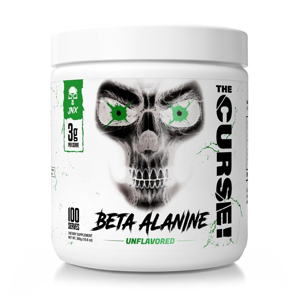 JNX SPORTER Forbandelsen! Beta Alanine Powder - Unflavored, 100 Servering, 3g pr Servering, GMP Compliant, Non- GMO, Lavet i USA, Kostvenlig