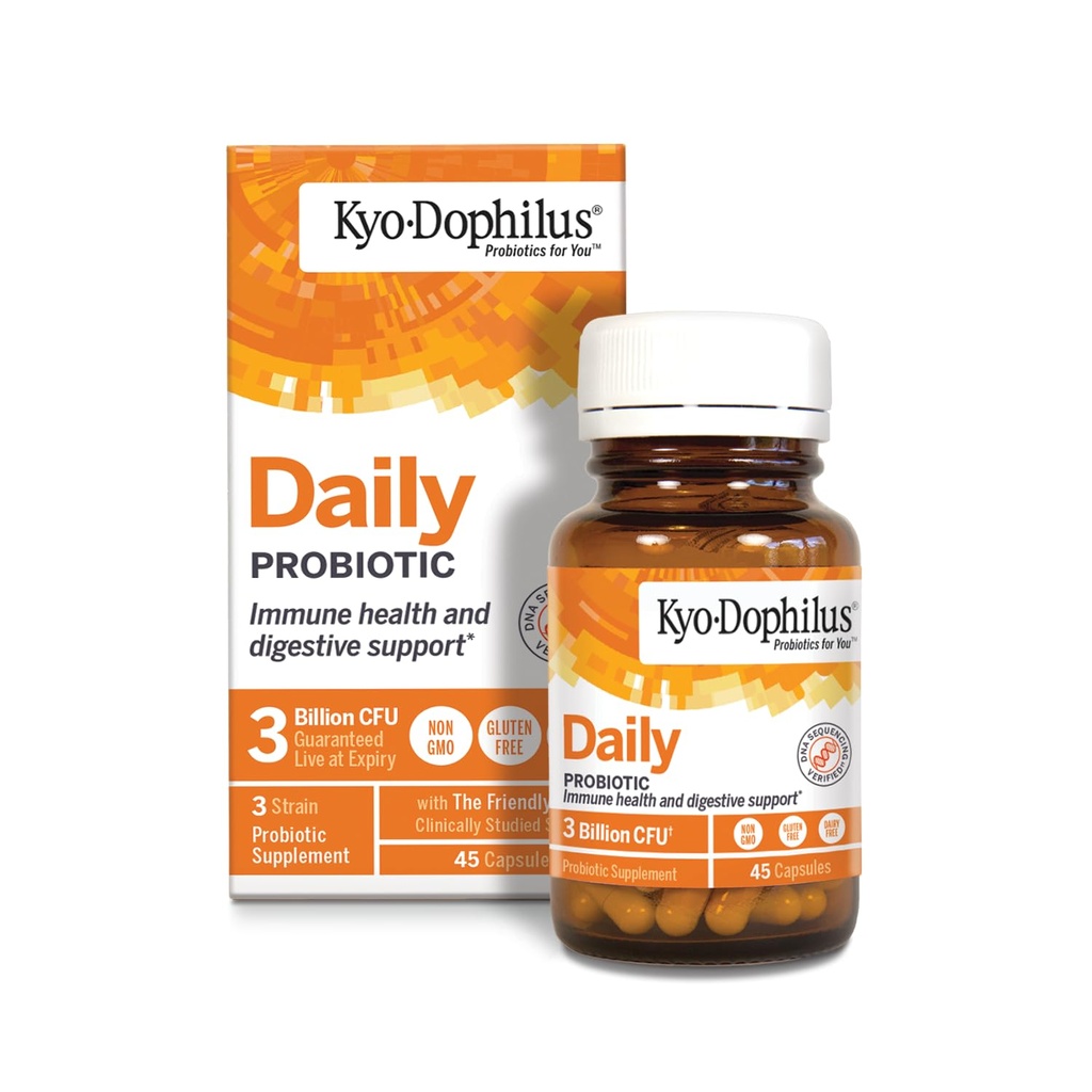 Kyolsk Kyo- Dophilus Daglig probiotisk immunforsvar og fordøjelsesstøtte *, 45 kapsler