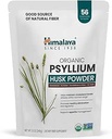 Himalaya Organic Psyllium Husk Powder, Daglig kostfibre supplement, regelmæssighed, Appetite Management, USDA Certified Organic, Non- GMO, Ingen kunstige farver, Unflavored, 56- Teaspon Supply, 12 Oz