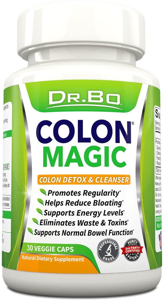 Colon Cleanse Detox Formel - Natural tarm Cleanser Pills til Intestinal Bloating & Hurtig fordøjelsesrengøring - Daglig Forstoppelse Relief Supplement Gut, Belly, Mave - Kvinder Mænd Urtevægt Flush